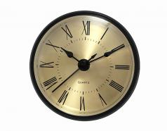Gold Roman Clock Insert Black Bezel 2-3/4inch